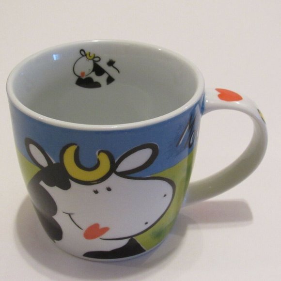 Moo Cow Porcelain Tea Coffee Cup Mug Gallery by Inhesion EUC Never Used - Picture 5 of 7